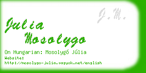 julia mosolygo business card